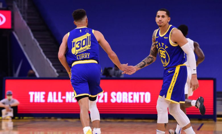 Juan Toscano y Stephen Curry